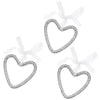 Mrchtmas Christmas Silver Bow Ornament 2025 Heart Rhinestones 1 Pc