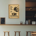 HTTART Vintage Coffee Canvas Wall Art 12x16 Set of 2 Retro Brown