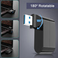 4-Port USB 3.0 Hub [90°/180° Degree Rotatable], USB Splitter with PD-in 5W USB C