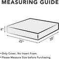 Easy-Going Waterproof Patio Outdoor Cushion Covers Replacement 22x20x4 inch 2 Pa