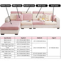 Disayu Sofa Couch Cover Stretch Washable Slipcover Beige Large Double Seat