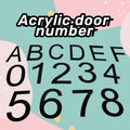 GLDonee 8.5" Acrylic Self-Adhesive House Number 3 Black Modern Address