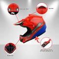 WOW Youth Kids Motocross BMX MX ATV Dirt Bike Helmet Spider Green Size Large