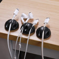Pack Black 3-Hole TPR Cable Clips Cord Organizer - Premium Wire Management Holde