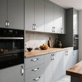 EZRENOVA 10 Pack Matte Black Cabinet Pulls 96mm Zinc Alloy Modern Style