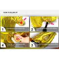 REIANS Happy Birthday Aluminum Foil Banner Balloons Red Party Decor