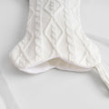 Mayler Yee Dog Christmas Stocking White Knit Bone Shape 16.7x9.6 Inch
