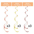 Blulu Thanksgiving Hanging Swirls Decorations Turkey Pumpkin Maple 30 Count