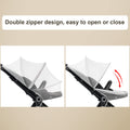 DUSHARKFUN Baby Mosquito Net Double Zipper Bassinet Stroller Cover White