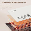 CLYORA Electric Warming Tray 23x15in Food Grade Silicone 5 Temp Auto Shut-Off