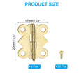PATIKIL Jewelry Box Hinges 3/4 Inch 8 Pack Gold with Screws Butterfly