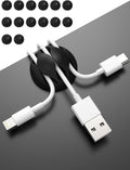 Pack Black 3-Hole TPR Cable Clips Cord Organizer - Premium Wire Management Holde
