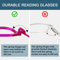 Oversized Reading Glasses Metalless Screwless Spring Hinges Women 6-Pack +2.50