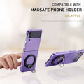 for Samsung Galaxy Z Flip 4 Mganetic Case Purple Full Cover Hard PC Ultra-Thin A