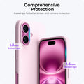 16 Plus Case 6.7, Slim Liquid Silicone 3 Layers Full Covered Soft Gel Rubber Pho