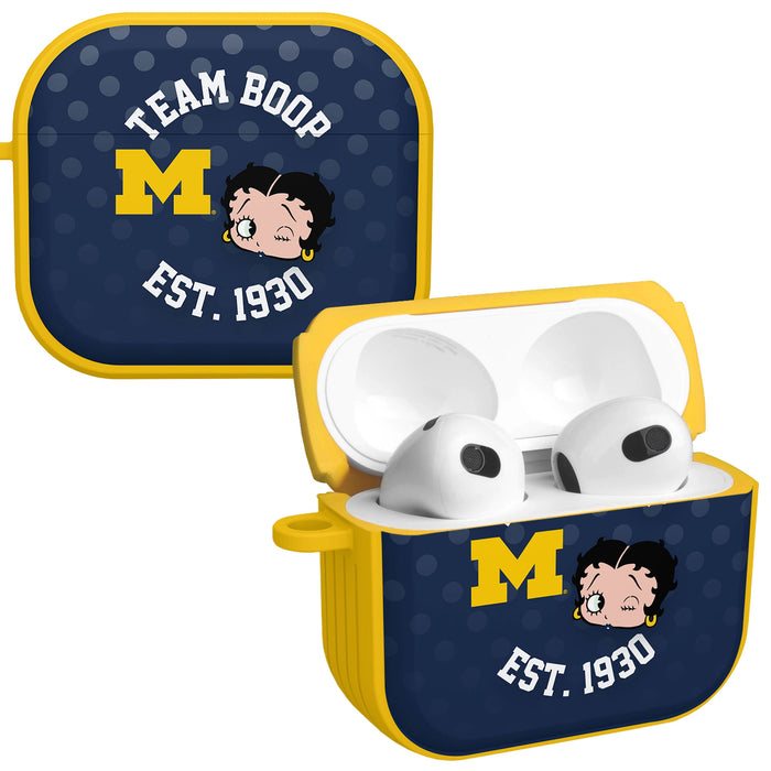 Michigan Wolverines X Betty Boop HDX Apple AirPods Gen 3 Case Cover