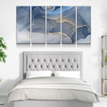 Marbled Blue Gold Canvas Wall Art, Modern Art, Modern Wall Decor, Large Marble Art, Marble Canvas Print, Beautiful Abstract Art