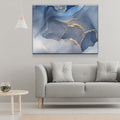 Marbled Blue Gold Canvas Wall Art, Modern Art, Modern Wall Decor, Large Marble Art, Marble Canvas Print, Beautiful Abstract Art