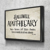 Halliwell Apothecary Canvas Wall Art, Tonics, Tinctures and Elixirs, Powders Since 1882, Charmed Decor