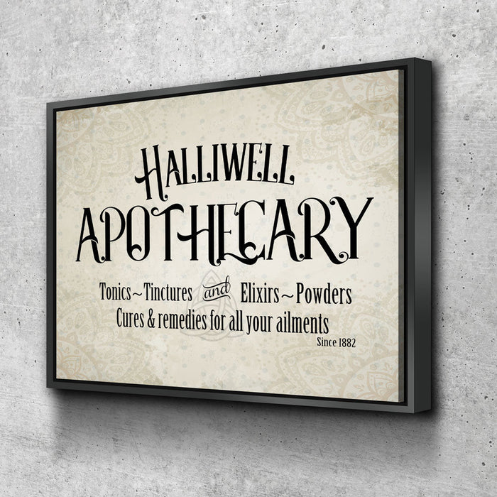 Halliwell Apothecary Canvas Wall Art, Tonics, Tinctures and Elixirs, Powders Since 1882, Charmed Decor