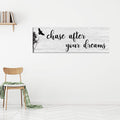 Chase After Your Dreams Canvas Wall Art, Above Couch, Motivational Decor, Large Wall art, Above Bed, Dorm Decor