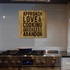Approach Love & Cooking With Reckless Abandon, Canvas Wall Art,  Home Decor, Dalai Lama Quote, Kitchen Decor