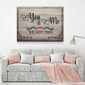 You & Me We Got This Canvas Wall Art, Romantic Decor, Anniversary Gift, Wedding Gift, You And Me Wall Art