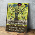 Be Noble For You Are Made From The Stars Canvas Wall Art, Wiccan Decor, Wiccan Art, Be Humble For You Are Made From The Earth