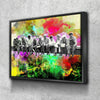 Abstract Lunch Atop Skyscraper, Steelworkers Classic Abstract Canvas Wall Art, Abstract Steel Workers