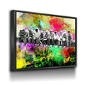 Abstract Lunch Atop Skyscraper, Steelworkers Classic Abstract Canvas Wall Art, Abstract Steel Workers