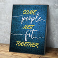 Some People Just Fit Together Canvas Wall Art, Puzzle Piece Art