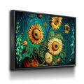Sunflowers Van Gogh Style Canvas Wall Art, Sunflower Decor, Abstract Art, Abstract Sunflowers