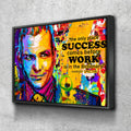 The Only Time Success Comes Before Work Is In The Dictionary Canvas Wall Art, Harvey Specter Quote, Motivational Decor