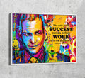The Only Time Success Comes Before Work Is In The Dictionary Canvas Wall Art, Harvey Specter Quote, Motivational Decor