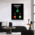 Money Calling Canvas Wall Art, Phone Screen Money Calling, Office Decor, Hustle Quote, Motivational Quote