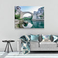 Bosnia Old Bridge Canvas Wall Art, Stari Most Print, Mostar Bridge Print, Mostar Bridge Canvas Art, Bosnia and Herzegovina Wall Art, Bosnia