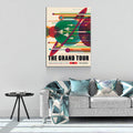 The Grand Tour Space Travel Canvas Wall Art, Design By JPL/Nasa, Space Tourism Art, Space Exploration, Futuristic Art, JPL Travel Print