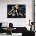 Stag at Sharkey's Canvas Wall Art, Stag at Sharkey's Re-Print on Canvas, 1909 George Wesley Bellows Artwork, Vintage Boxing, Prizefighters