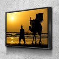 The Famous Camel Ride Canvas Wall Art, Karachi Wall Art, Karachi Pakistan Decor, Sea View, Karachi Beach, Karachi Sunset, Pakistan Decor