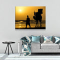 The Famous Camel Ride Canvas Wall Art, Karachi Wall Art, Karachi Pakistan Decor, Sea View, Karachi Beach, Karachi Sunset, Pakistan Decor