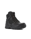 Kiwi Rugged Black Full Grain Leather Mid-Cut 6" Composite Toe Zipped Waterproof Tactical Boots [68100]