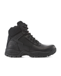 Kiwi Rugged Black Full Grain Leather Mid-Cut 6" Steel Toe Zipped Waterproof Tactical Boots [60300]