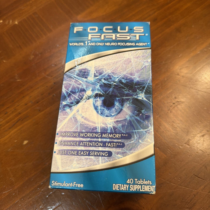 Focus Fast Brain Supplement, 39 Nootropics, Improve Memory, Caffeine Free 40-Ct