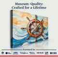 Sailboat Ship Wheel Coastal Wall Art II