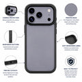 Translucent Matte Case for iPhone 17 Pro, Slim Shockproof Black