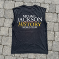1994 Michael Jackson 'History World Tour' Rare Washed Black Cut-Off T-Shirt