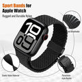 Braided Stretch Solo Loop for Apple Watch (38–46mm), Unisex Elastic Nylon Sport Band with Parachute Buckle for Series 3–11, SE & Ultra 2