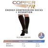 Copper Fit Energy Compression Socks with Easy-On/Easy-Off Technology, Size S/M