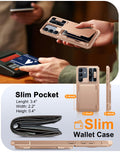 for Galaxy S25+Plus Case Wallet RFID [Cards Holder][Camera Cover][Edge Raised] F