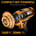 Cordless Drill Set, 12V Max Lithium-Ion, 24-Piece Accessories
